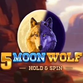 5 Moon Wolf slot logo by Apparat Gaming at BetBuffoon Casino5 Moon Wolf