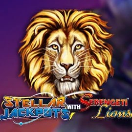 Stellar Jackpots with Serengeti Lions online game logo by Lightning Box Game on betbuffooncasino.eu